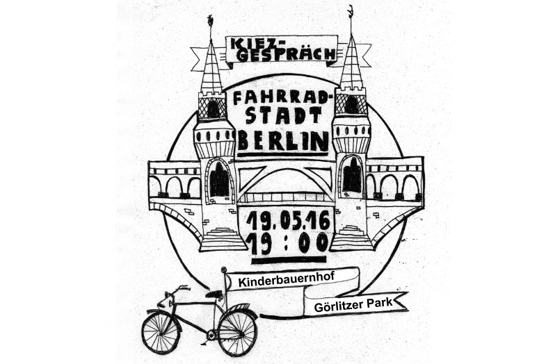Kiezgespräch “Fahrradstadt Berlin”: 19.05. um 19 Uhr auf dem Kinderbauernhof im Görlitzer Park