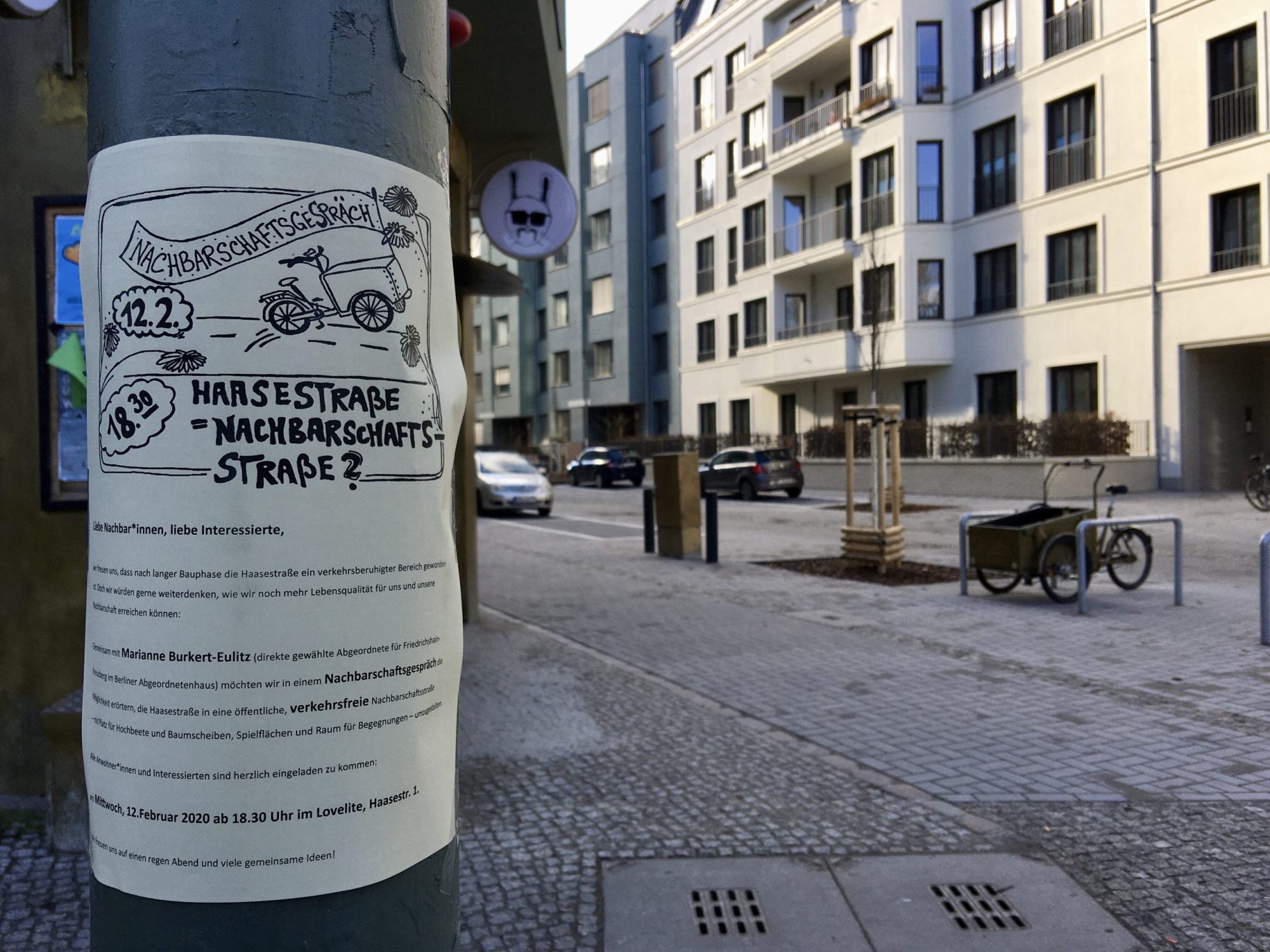 Nachbarschaftsgespräch Haasestraße Berlin